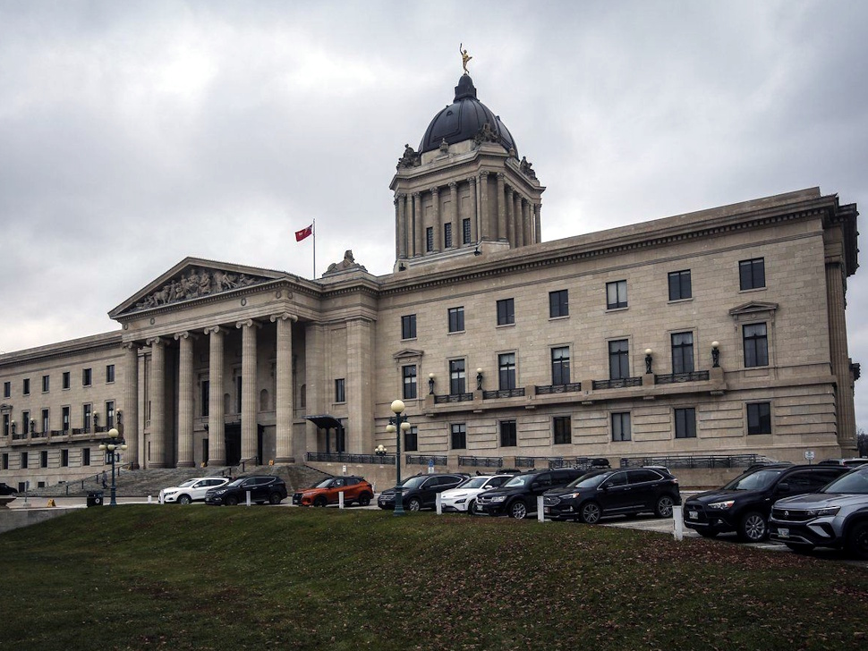 The exterior of the Manitoba legislature is seen in Winnipeg on Wednesday, Nov. 6, 2024. THE CANADIAN PRESS/John Woods