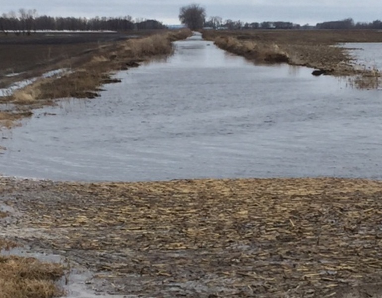 Oak Lake Dam water drain