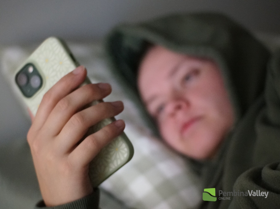 Woman looking at phone