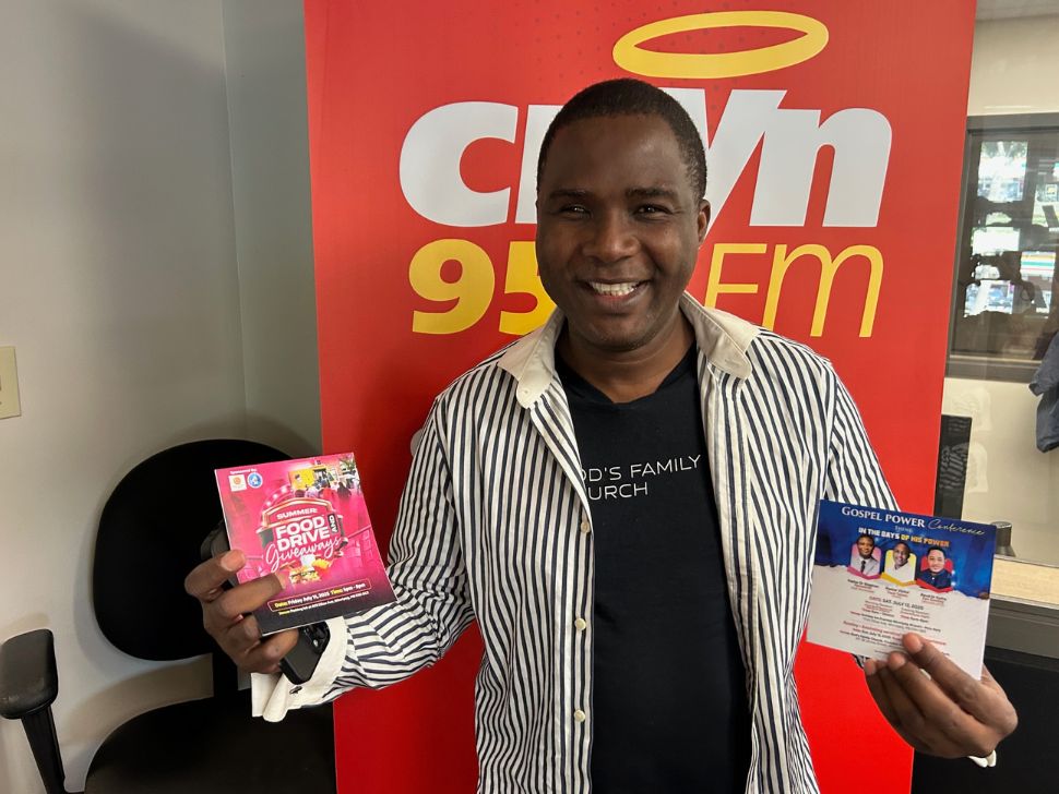 Pastor Victor Taiwo of God's Family Church in the CHVN studio. 