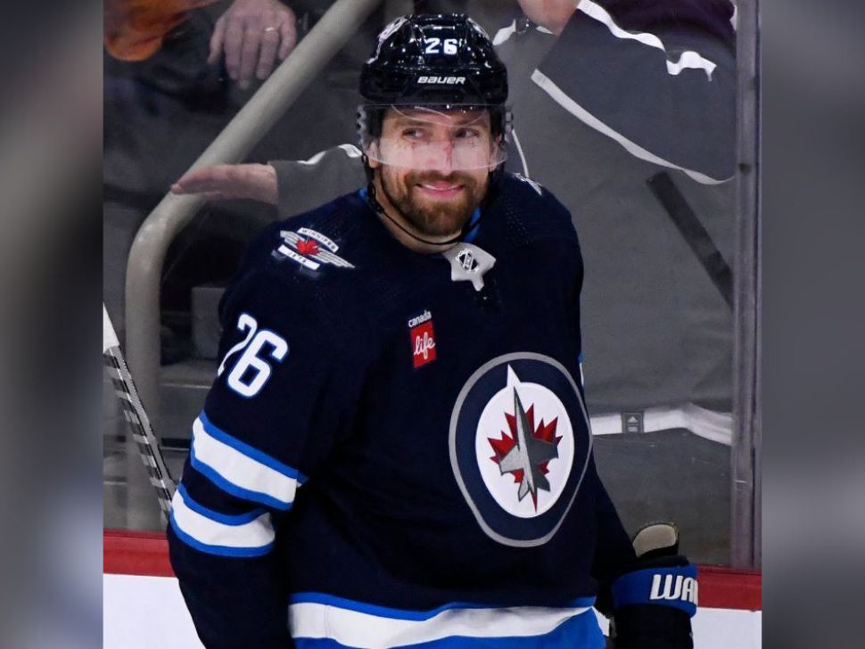 Blake Wheeler wearing his Winnipeg Jets jersey. (SportsNet)