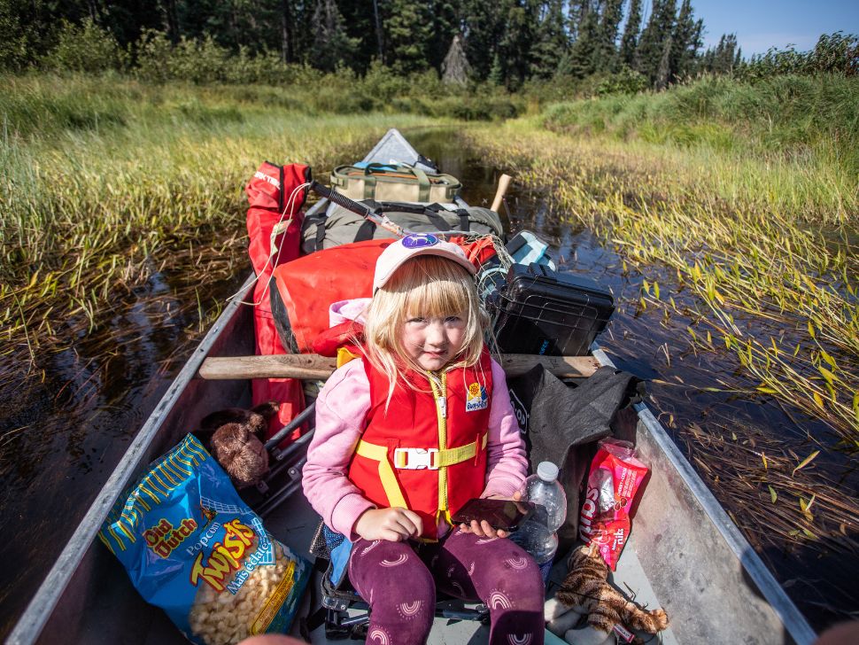 Paul and Laurel Epp's daughter on a canoe trip with her dad. (Photo taken by Paul Epp)