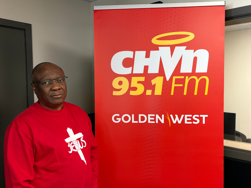 Pastor Alex in the CHVN studio