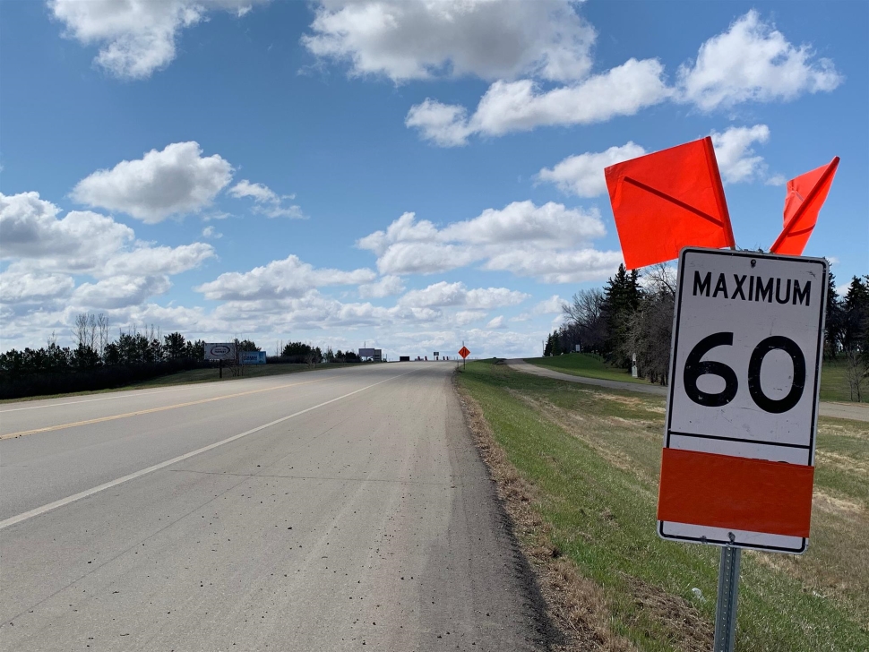 A highway work zone