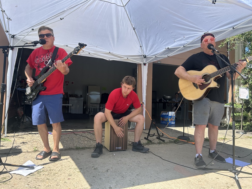Musical performance in Wilkie for Canada Day