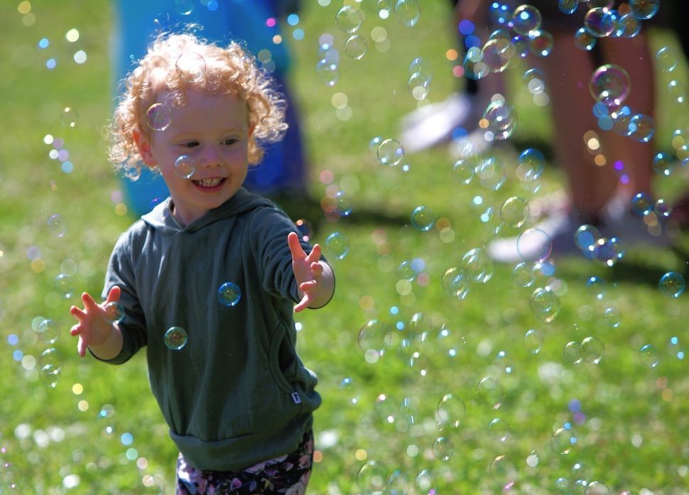 Bragg Creek Days soap bubbles