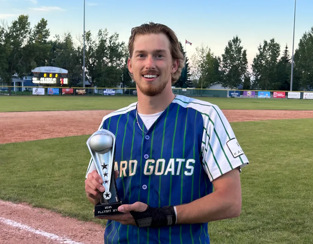Brock Wall with the MVP trophy