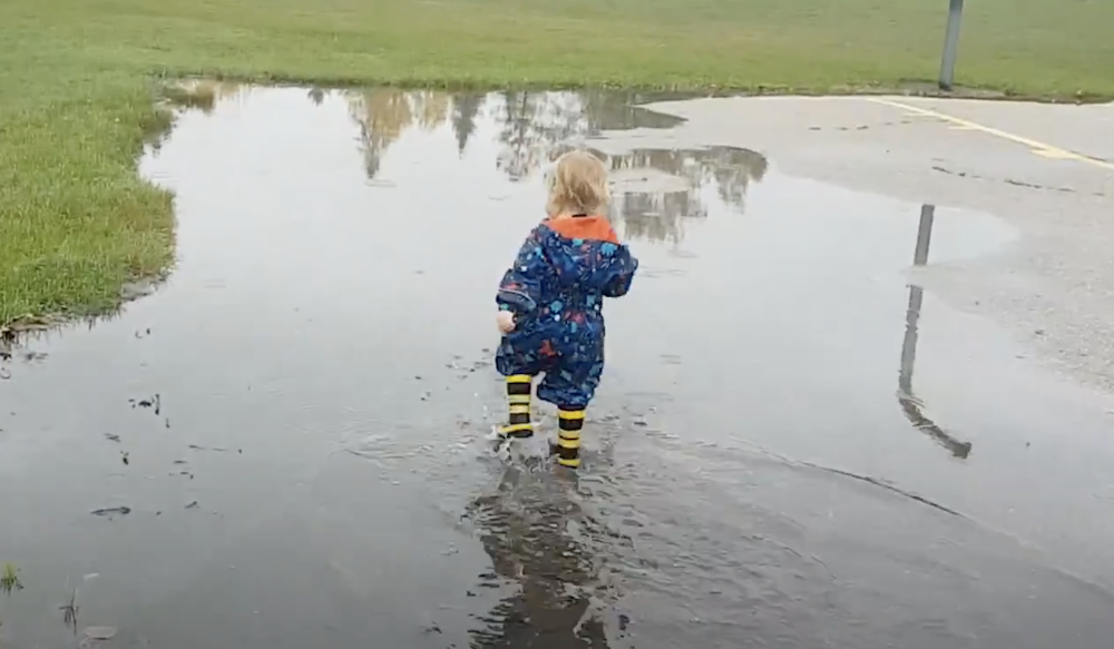 rain puddle rainfall showers puddle kid gumboots 
