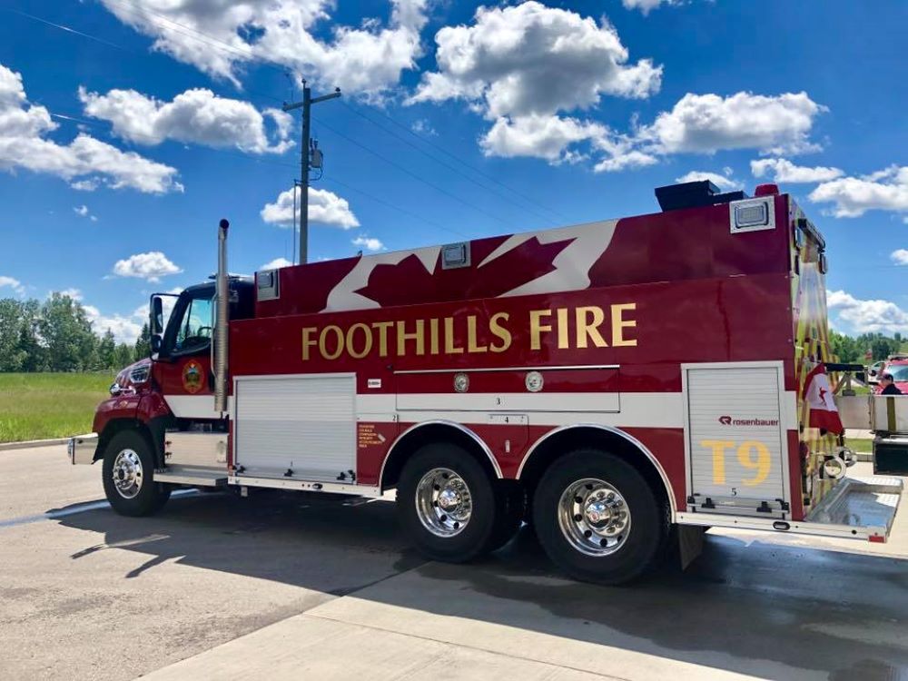 Foothills County Fire Department truck.
