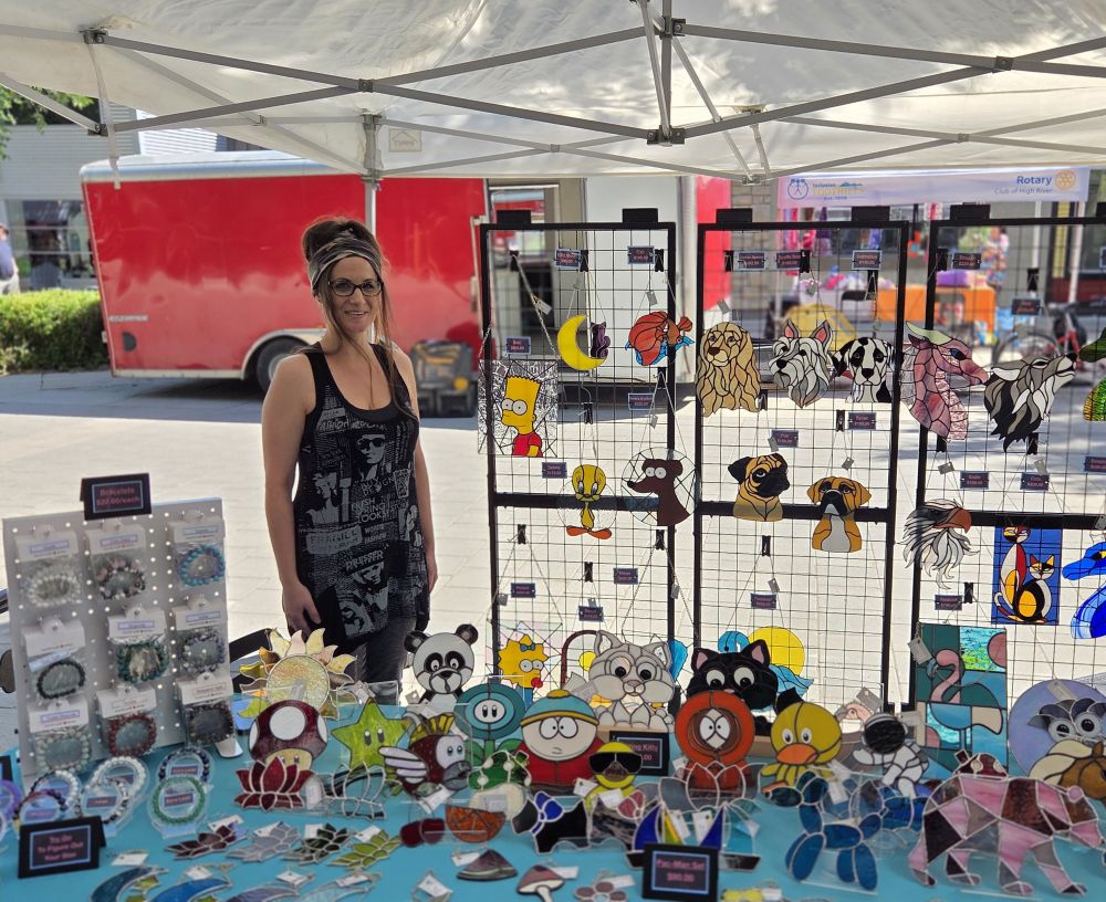 Artist at High River Farmers' Market.
