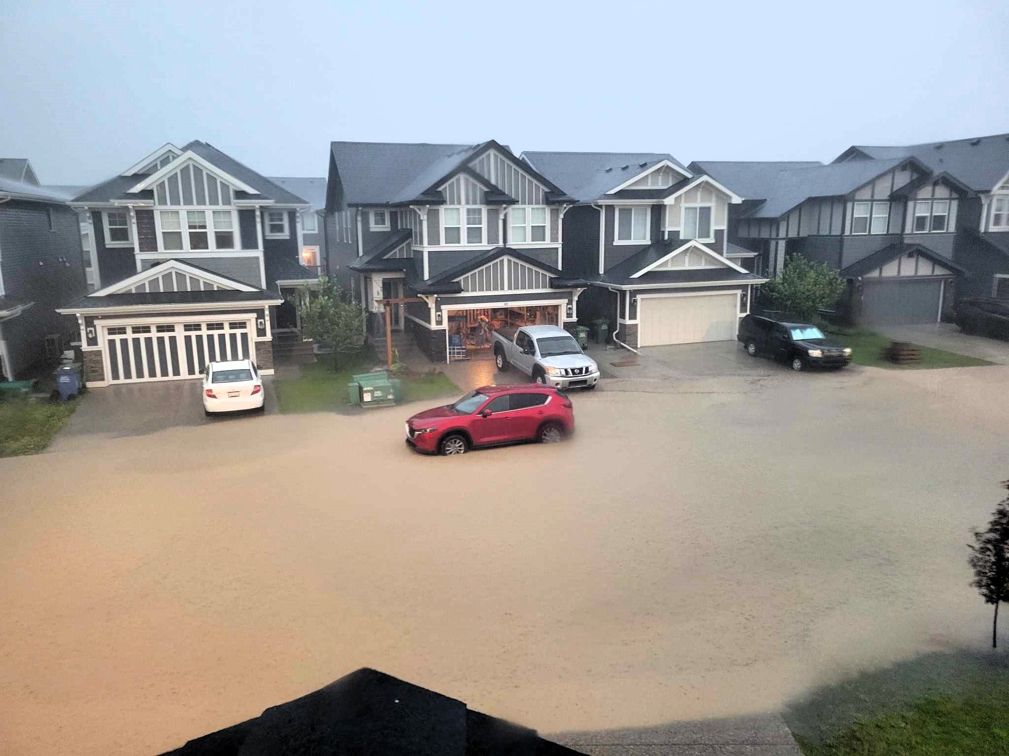 Flooded street in Sunset