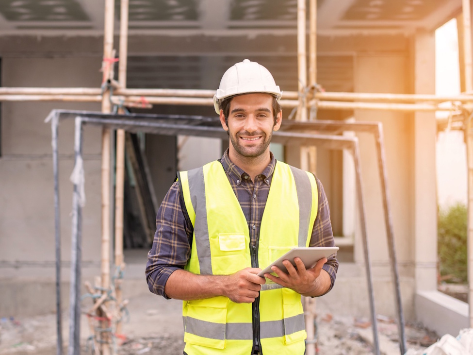 a man working at a construction site