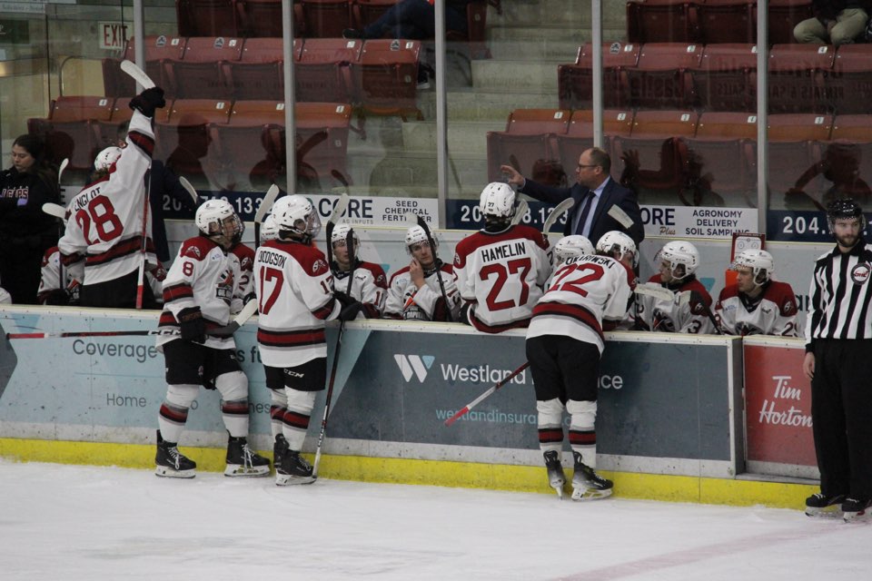 Tyson Ramsey on the bench of the Virden Oil Capitals last season (photo provided by Virden Oil Capitals)