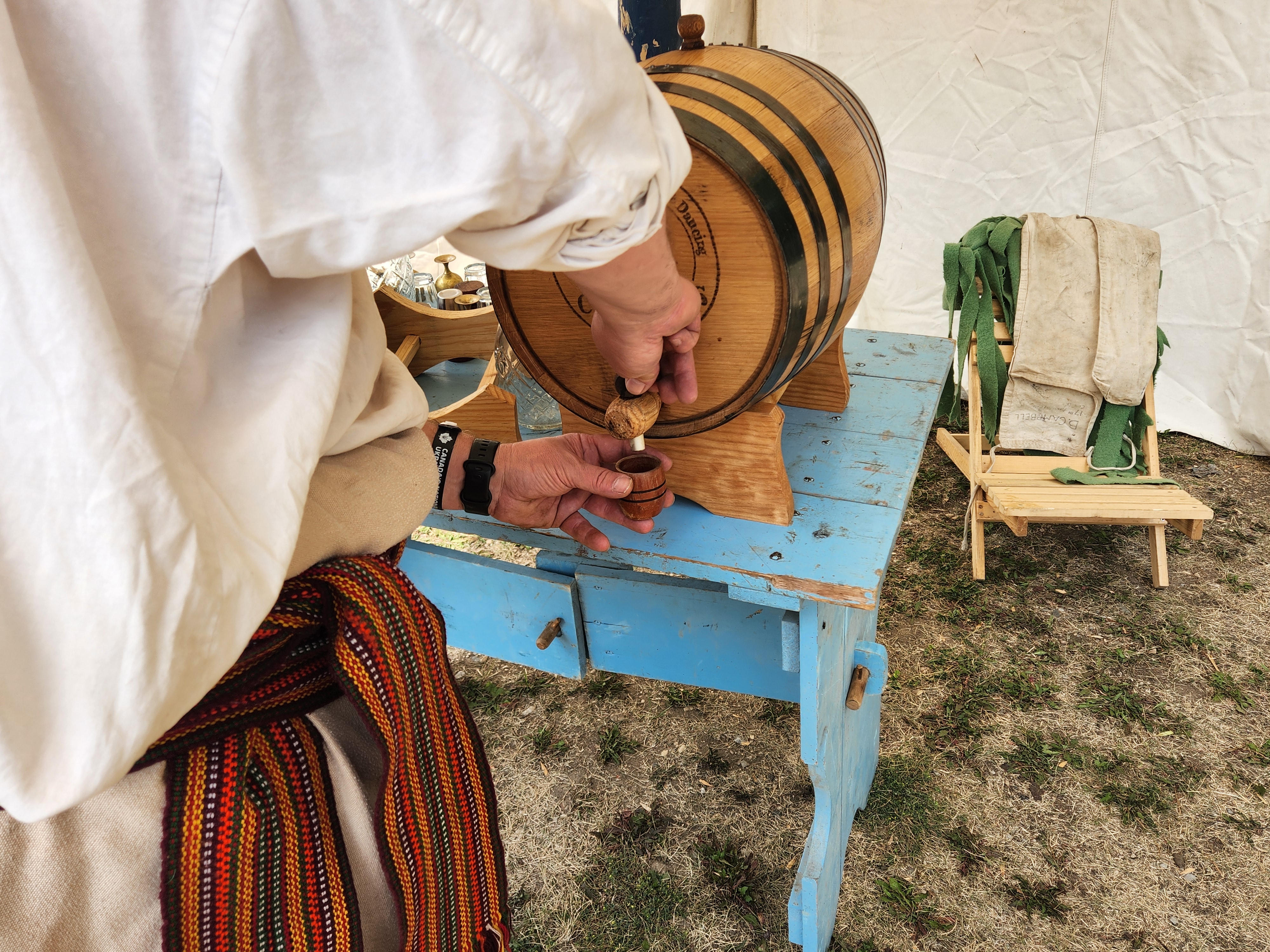 Ukrainian Campsite, Learn how they use to live while traveling and cook and wear clothing. stop in for a bite!    PortageOnline/ Tristen Sokolosky