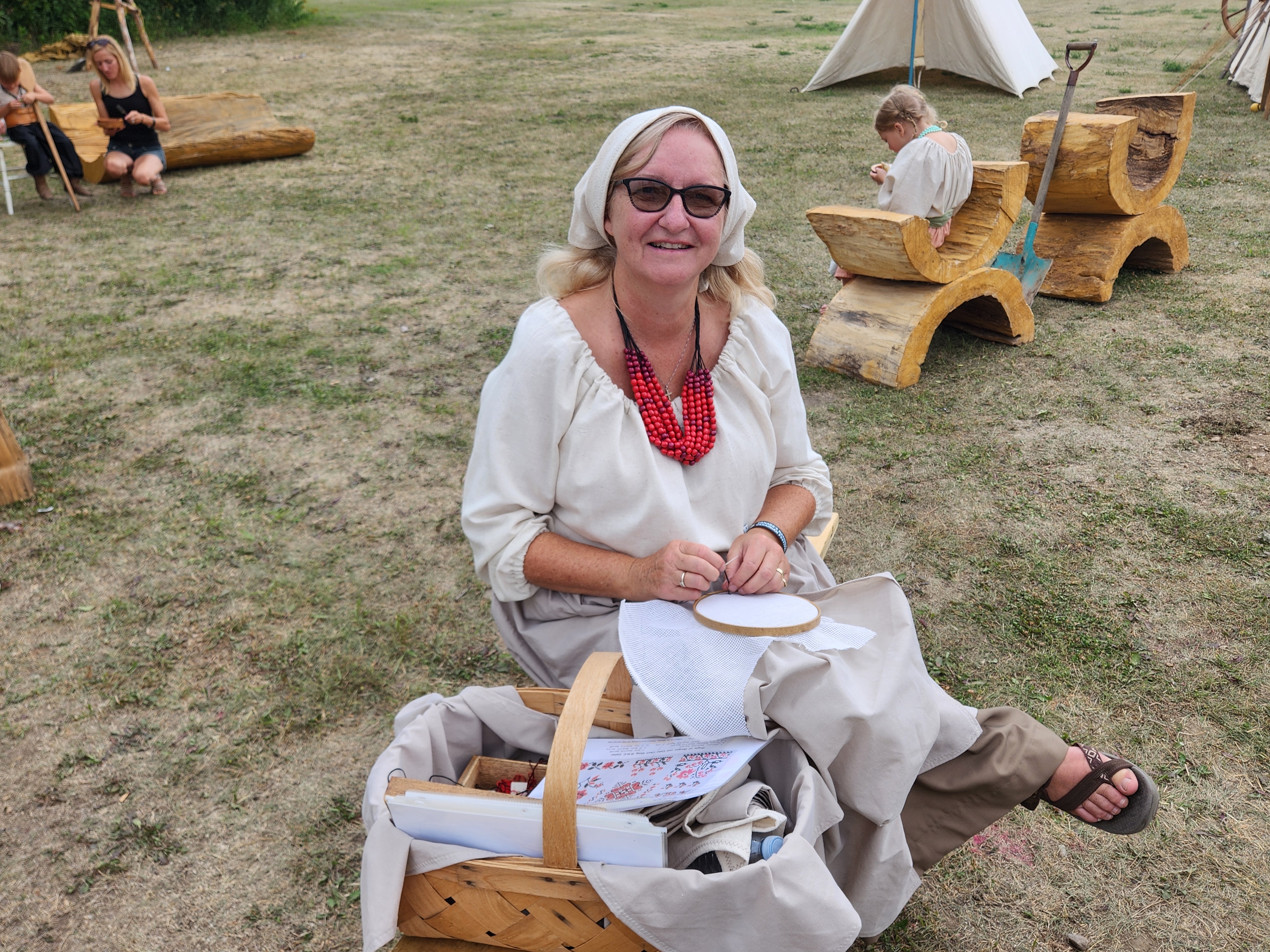 Volunteers acting and giving people a look into the life while teaching hardcore tradition.   PortageOnline/ Tristen Sokolosky