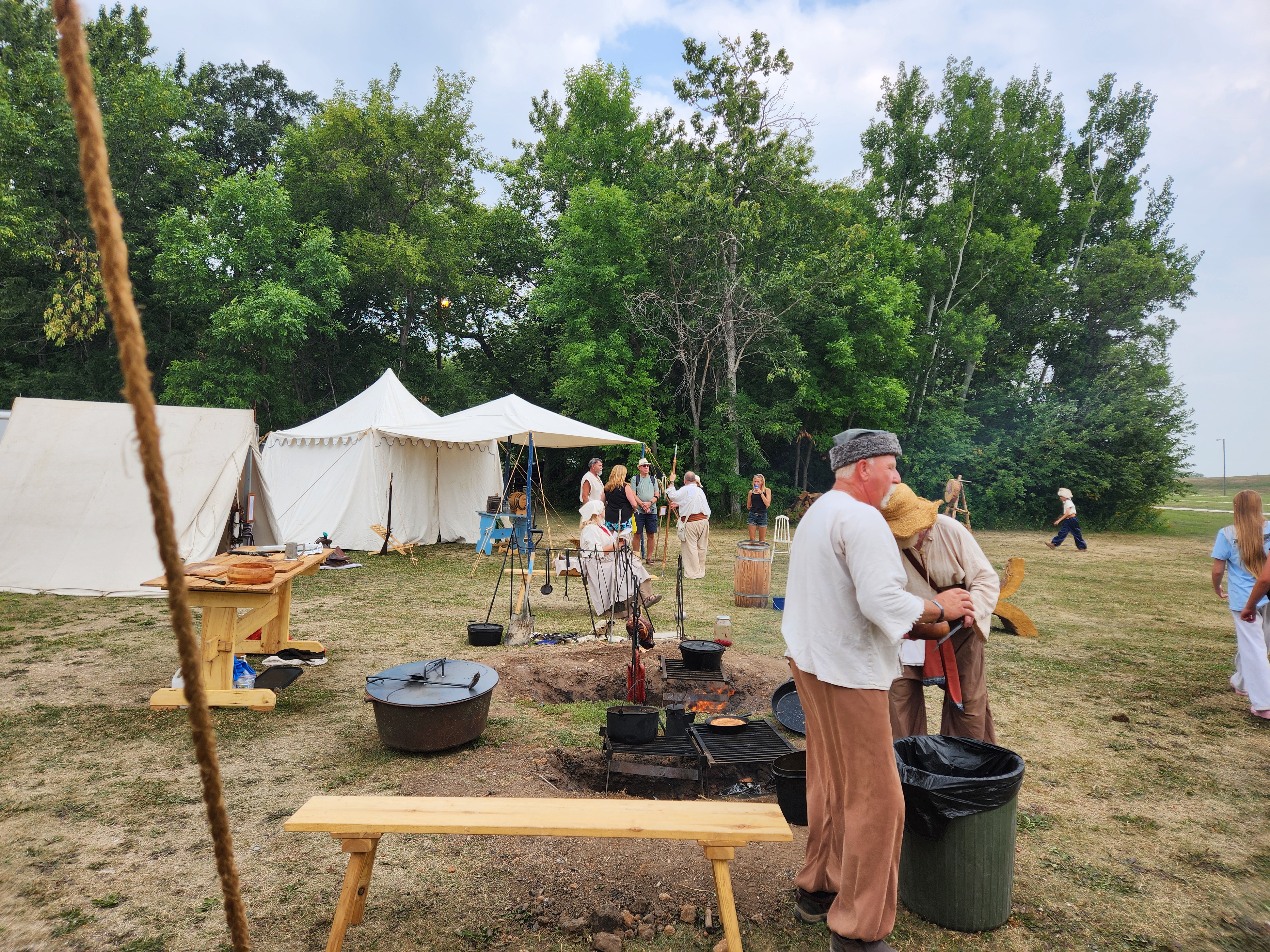 Ukrainian Campsite, Learn how they use to live while traveling and cook and wear clothing. stop in for a bite!    PortageOnline/ Tristen Sokolosky