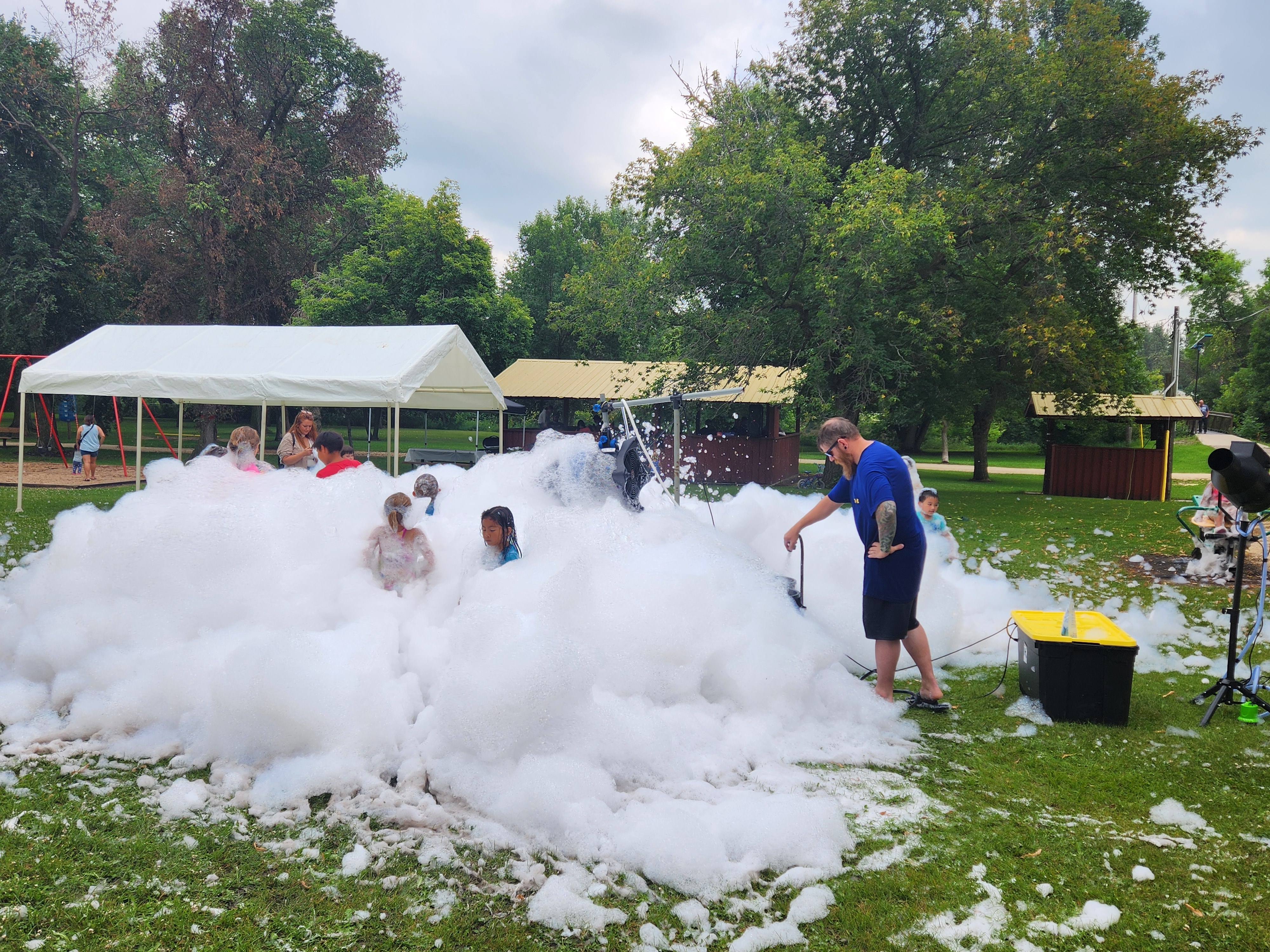 Foam party for the kids to enjoy!