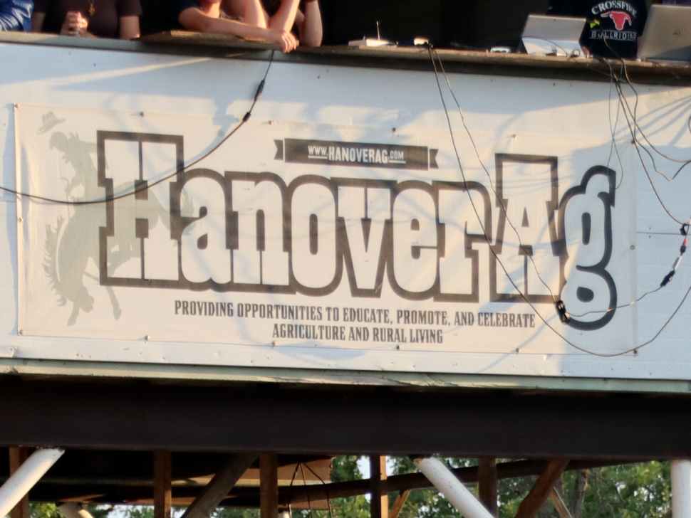 A sign that reads Hanover Ag Fair