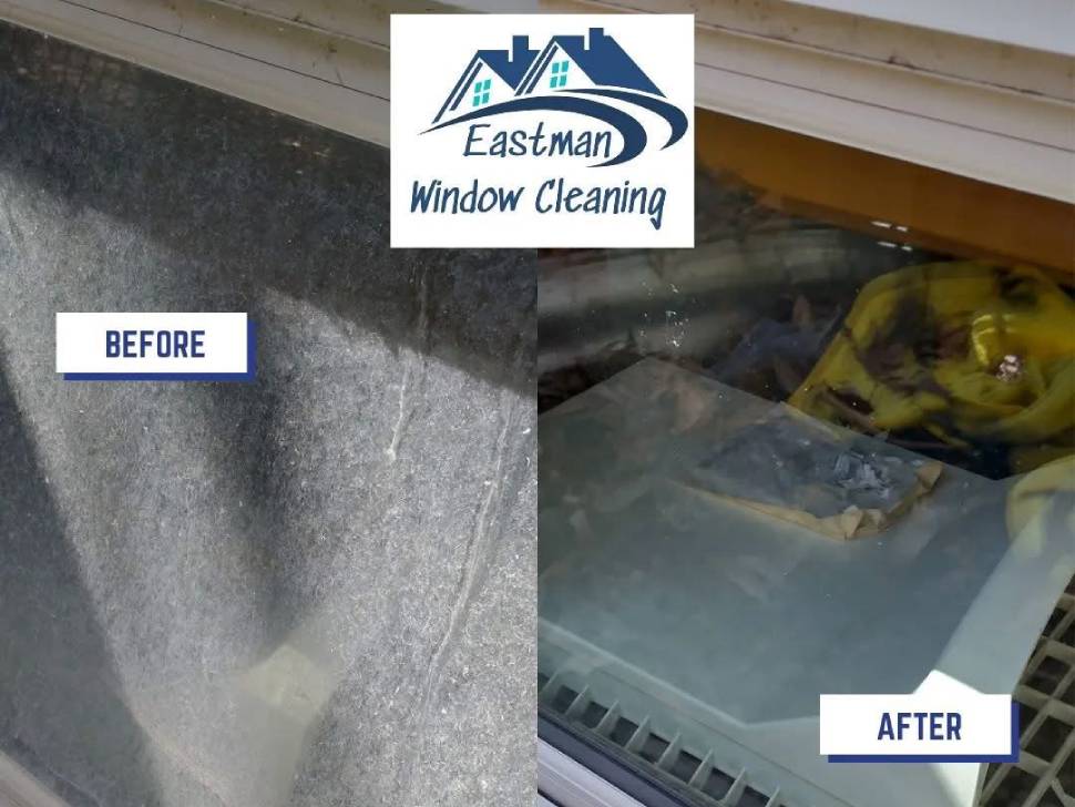 a clean window and a dirty one