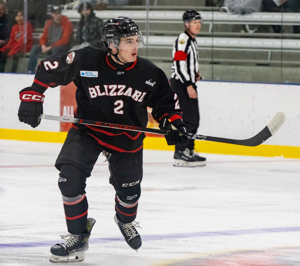 Thomas Phillips during his time  with the Blizzard. The 20-year-old has been traded to Niverville. (Photos provided by Thomas Phillips)