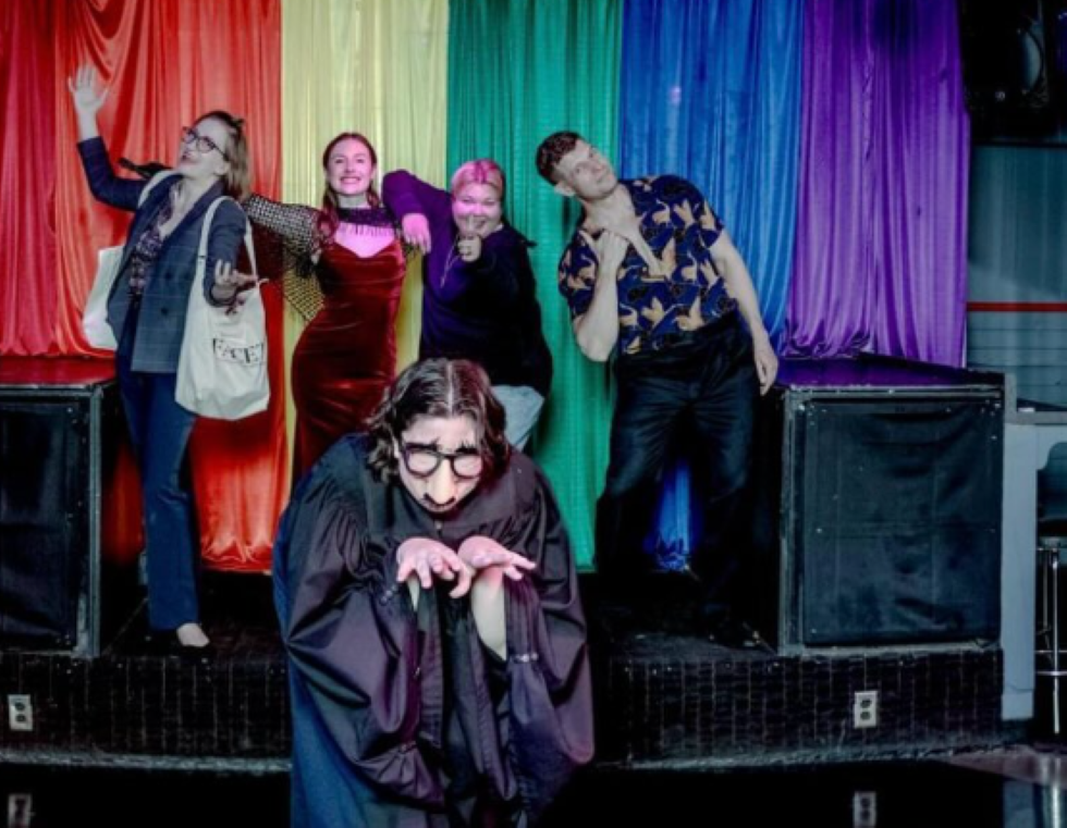 The stars of Manitoba UNDERGROUND Opera's 'Count Ory' on stage at Club 200. (Source: Manitoba UNDERGROUND Opera)