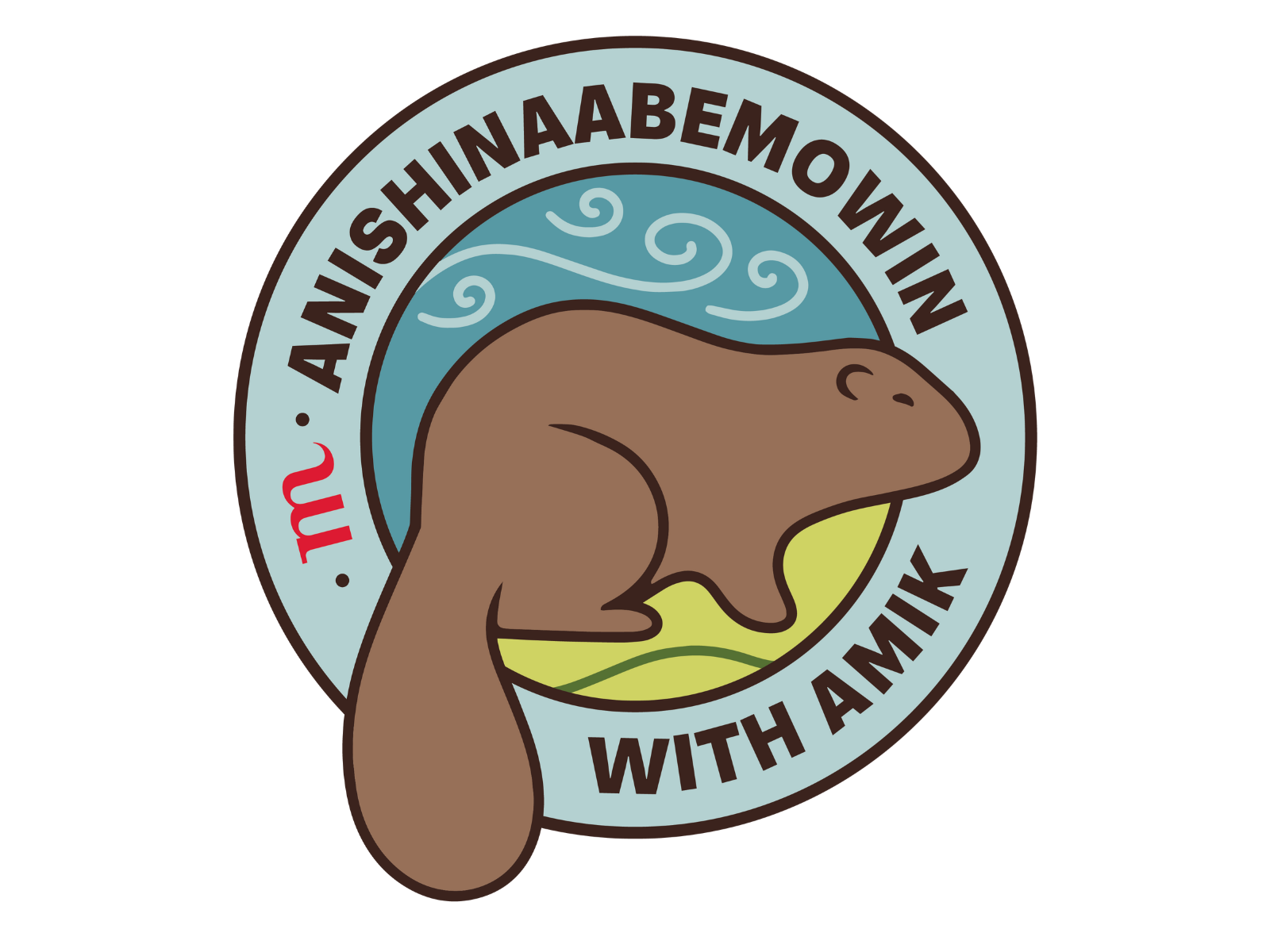 Anishinaabemowin with Amik. (Source: Manitoba Museum)