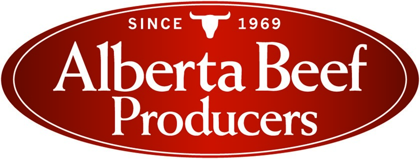 red oval with Alberta Beef Producers since 1969 in white writing
