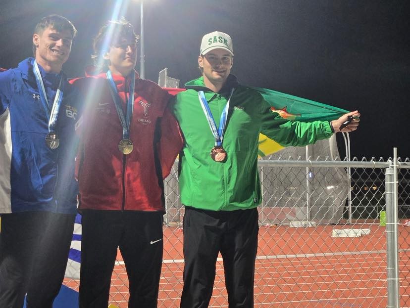 Carter Tuplin with his bronze medal