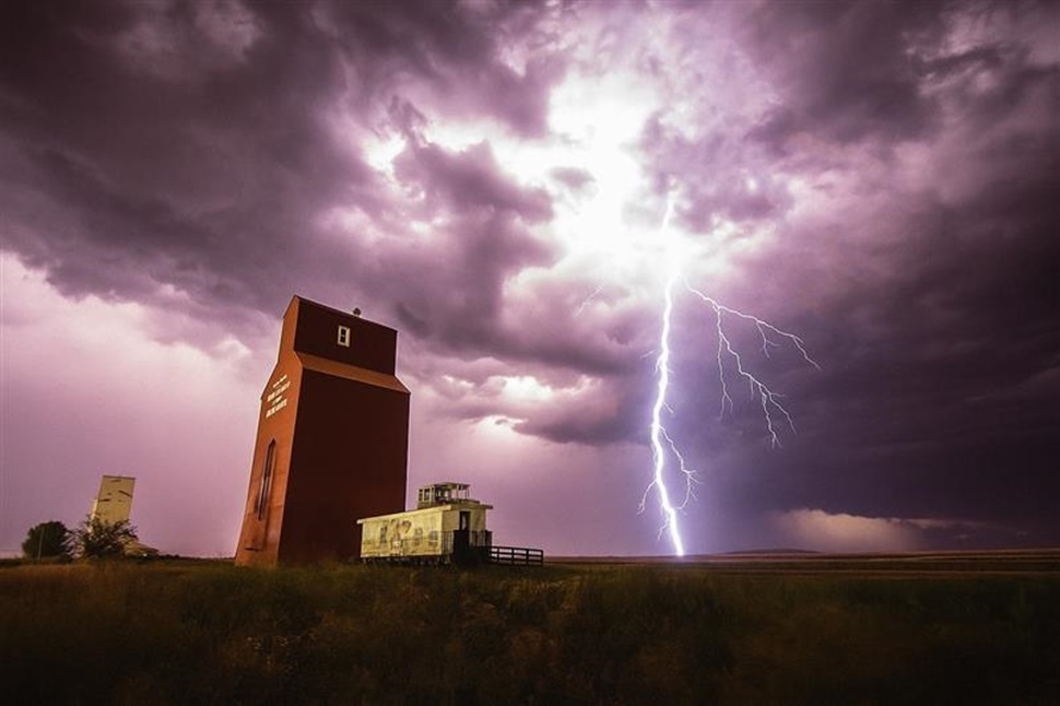 severe storm and elevator