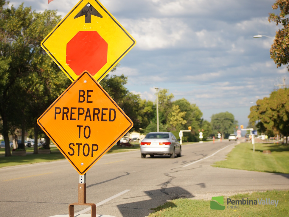 Traffic Sign reading 'Be Prepared to Stop'
