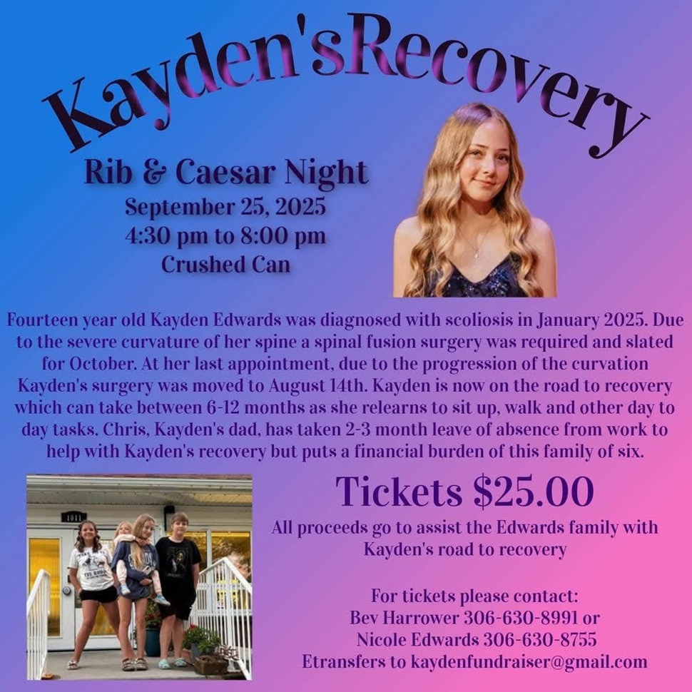 Poster for Kayden's Recovery fundraiser