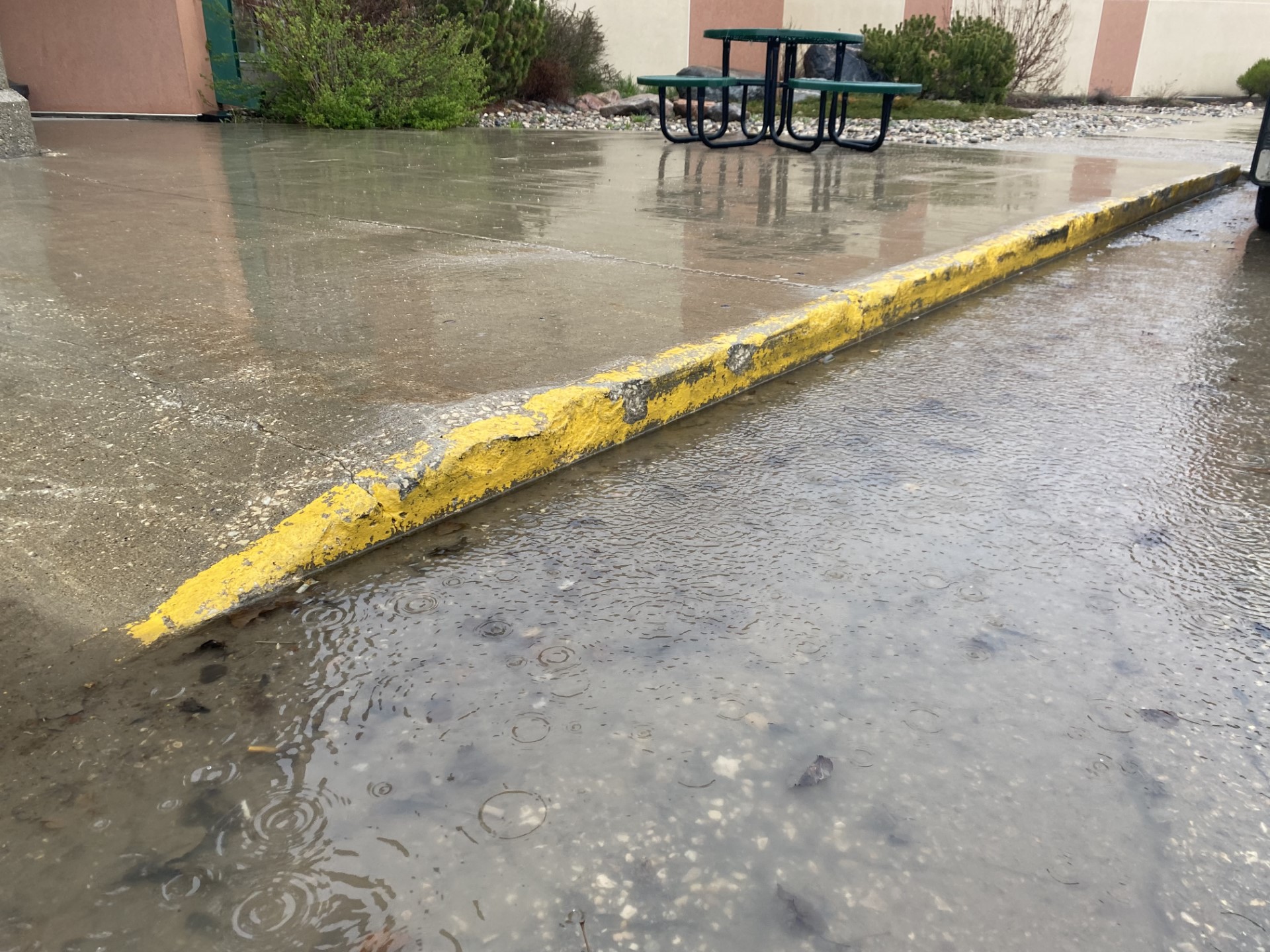 rain in the side of the street