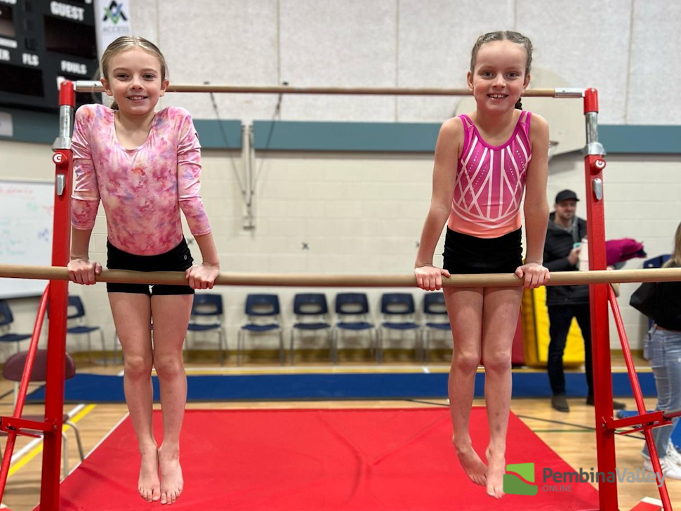 two gymnastics girls