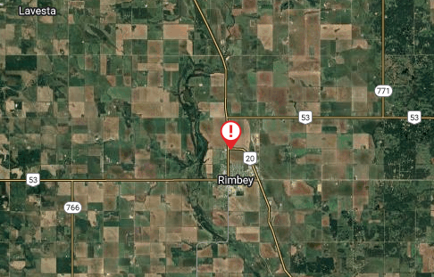 map of affected area