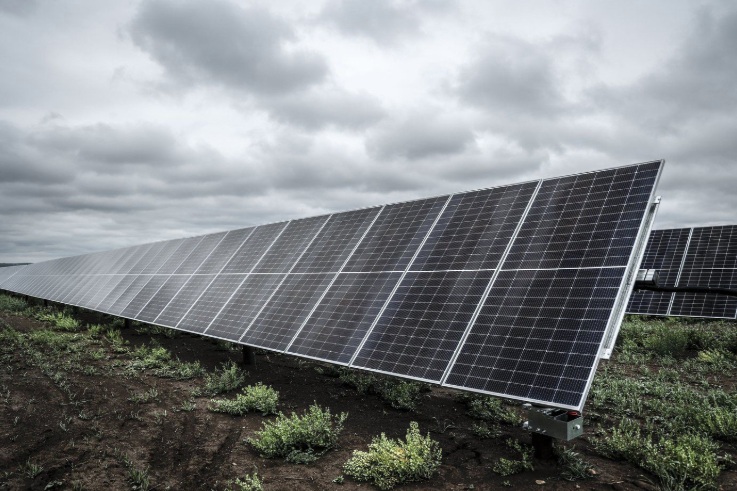 Solar panels pictured at the Michichi Solar project near Drumheller, Alta., Tuesday, July 11, 2023. THE CANADIAN PRESS/Jeff McIntosh
