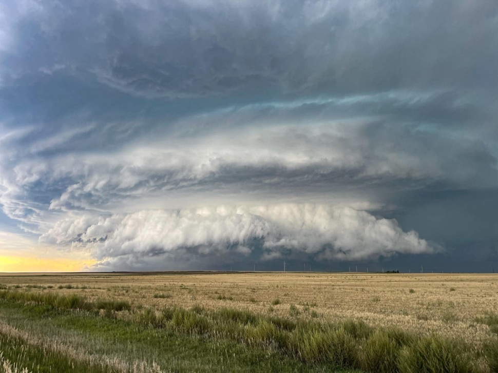 A shot of the storm cell. (photo by Jenny Hagan)