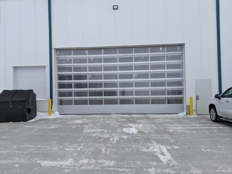 a white and gray door