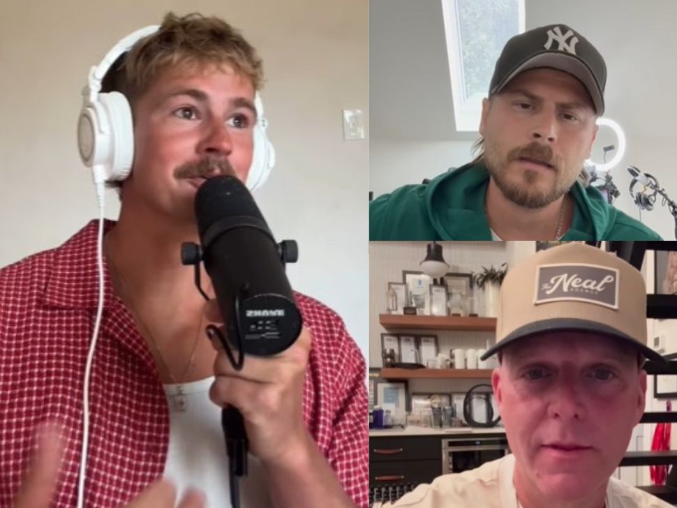 Forrest Frank, Cory Asbury, and Matthew West in recent videos on Instagram.