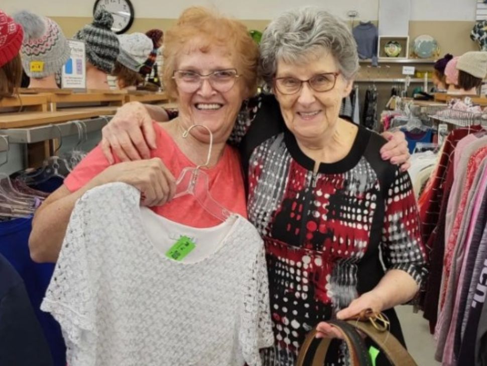 Elsie Hamm with one of the many co-workers and friends she has worked with over the years / Photo credit: The Portage MCC Facebook page