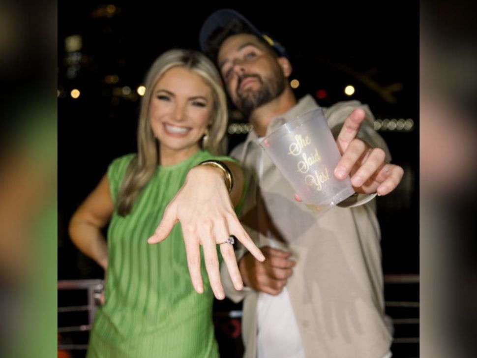 John Crist with his fiancee, Lydia Fielder.
