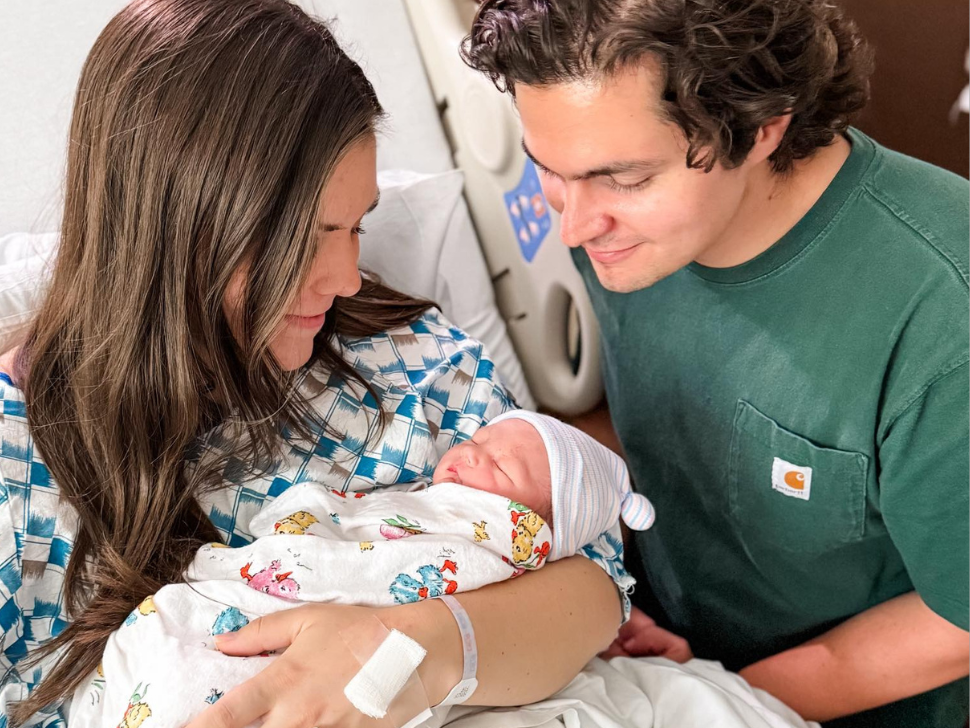 Hannah Kerr, Jason Earley and their son Owen