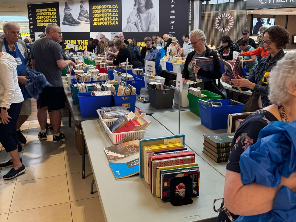 People browse books at pop-up Children's Hospital Book market event