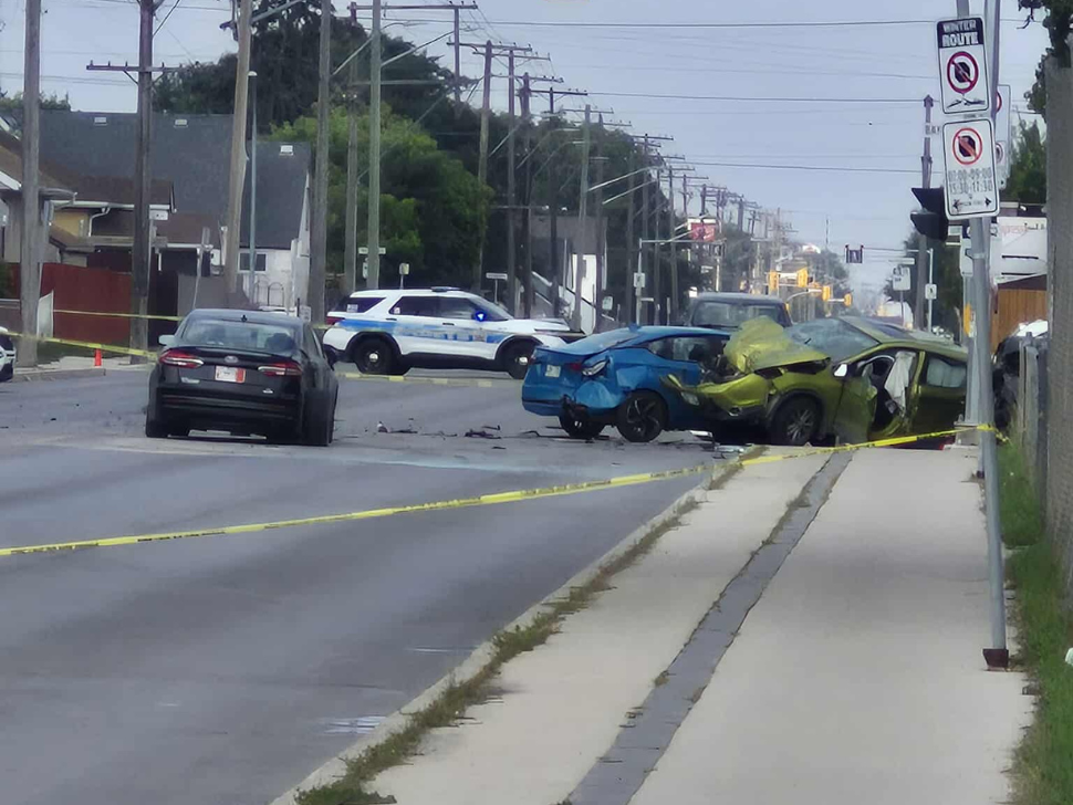 Crash at Ellice and Banning