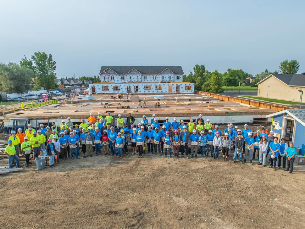 75 volunteers and 15 crew leaders came together last week to participate in a five-day build for Habitat for Humanity Manitoba.