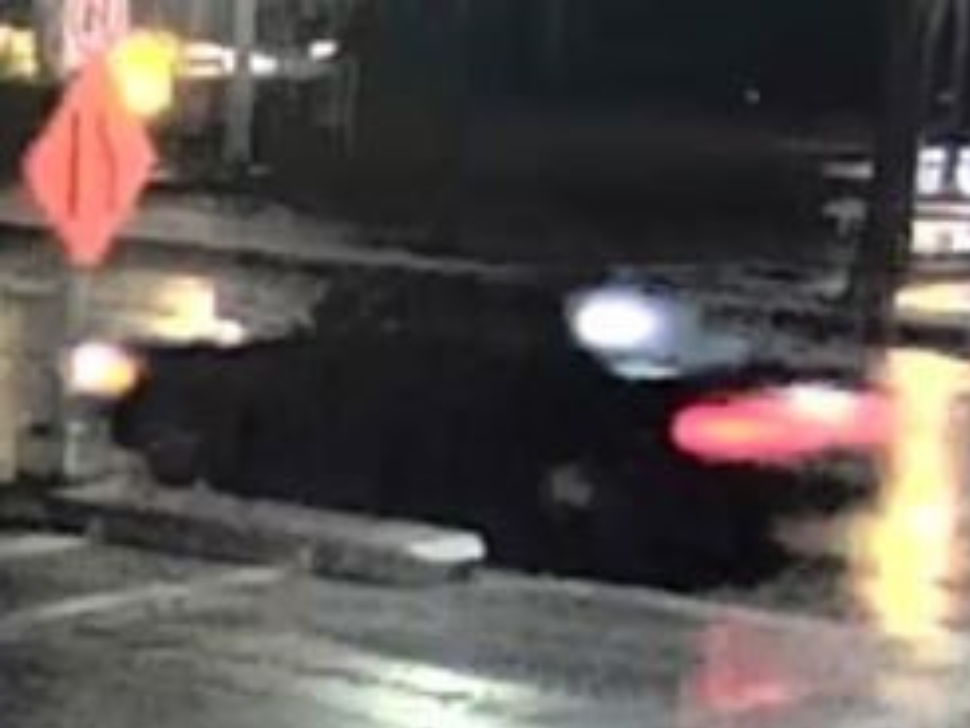 Investigators have obtained video footage of the incident and believe the vehicle to be a dark coloured, early 2000’s Buick Lesabre. (Suppied)