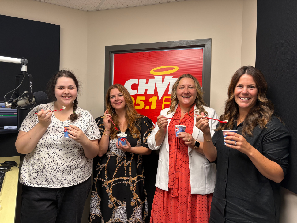 CHVN staff eating blizzards for Miracle Treat Day
