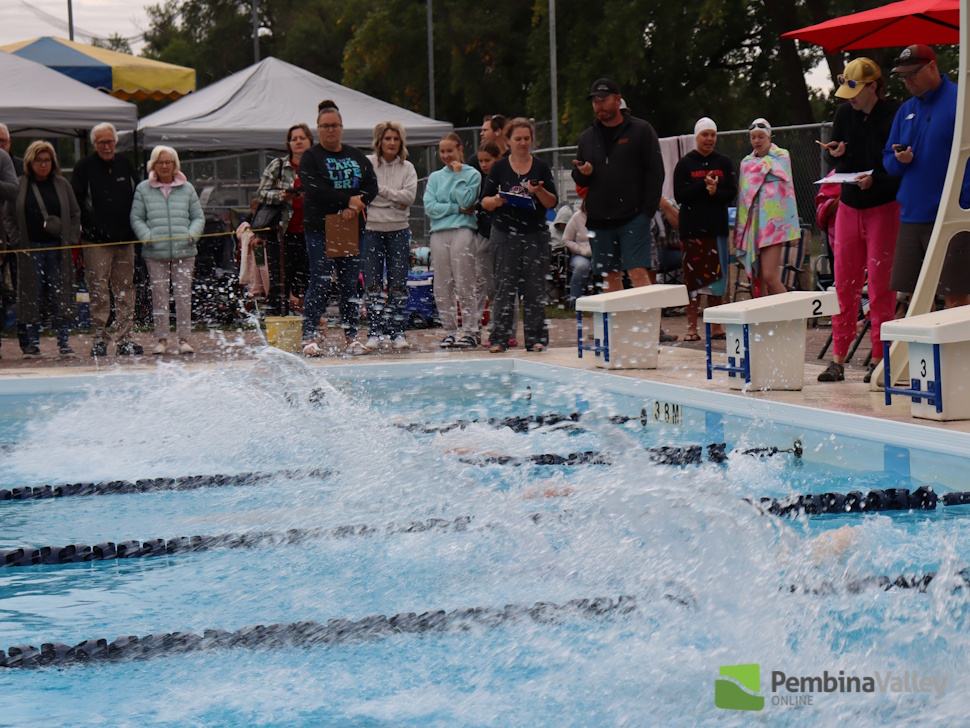 a splash from swimmers