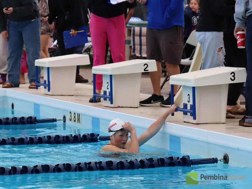 a swimmer in a pool