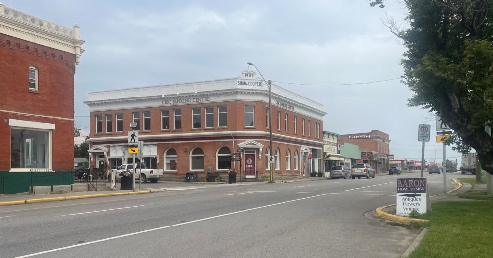 Crosswalk in Nanton.