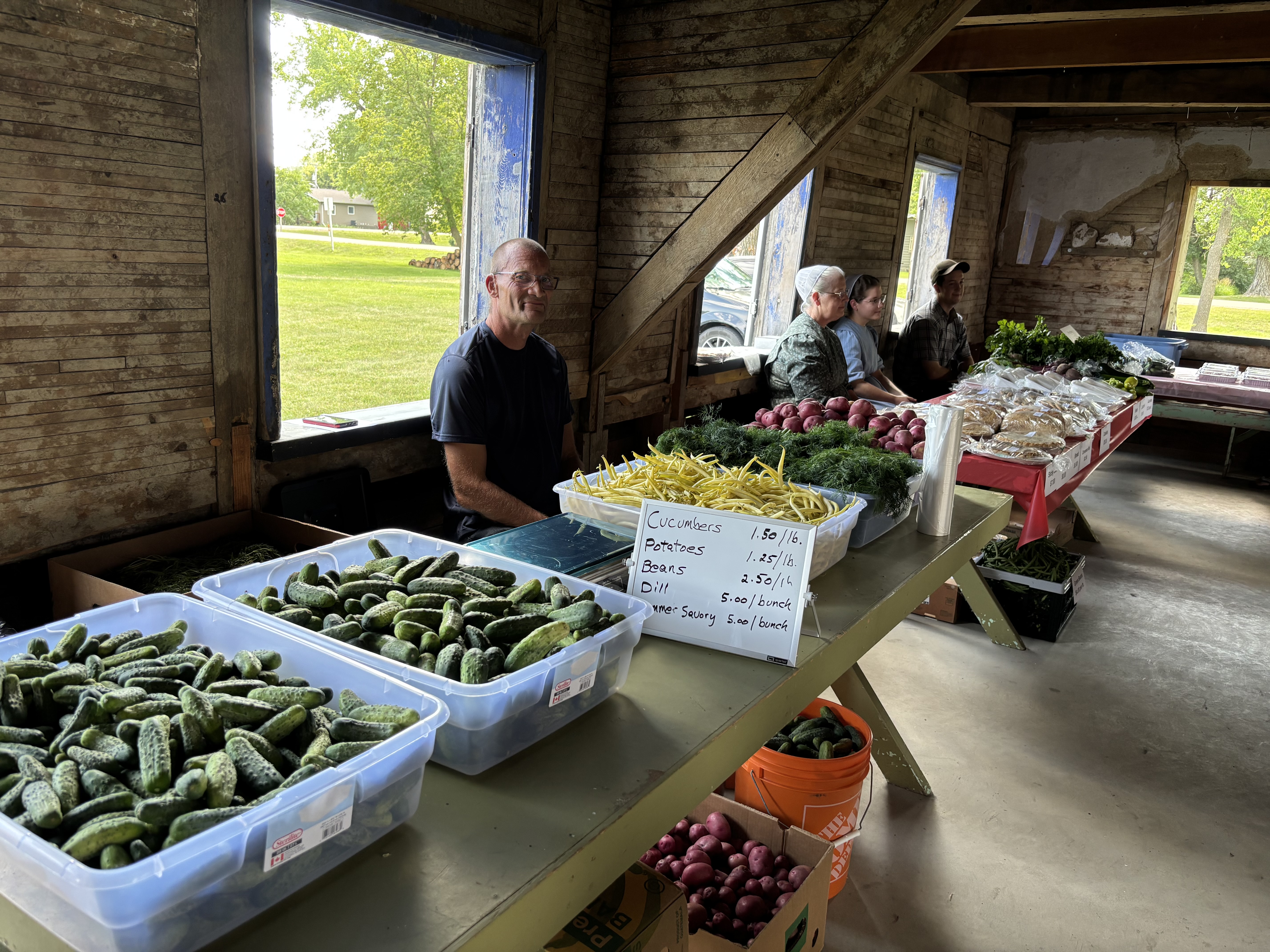 The inaugural Neubergthal Farmers Market - Aug 7, 2025